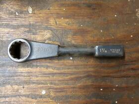 1846 Wright 1-7/16 Inch Straight Hammer Wrench Usa Knocker