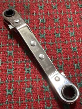 9424 Wright Vintage Ratcheting Box Wrench 1/4 5/16 Usa Nos