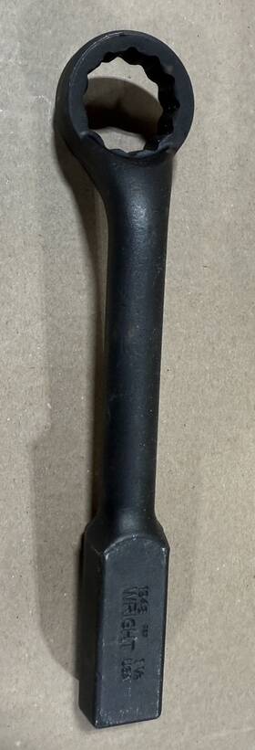 Wright Tool 076799019486 1-1/2 Inch Heavy Duty Offset Handle Striking Face Box Wrench 12pt 1948