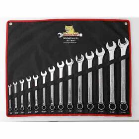 E914 Wright Tool 076799763815 - Combo Wrench Full Polish Cougar Pro -14 Pcs Set3/8inch -1-1/4inch