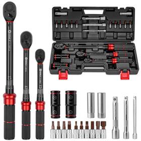 Xe02-170a3-20 Xeimile 1/4 3/8 1/2-inch Drive Click Torque Wrench 20pcs Set 20-260 Inch