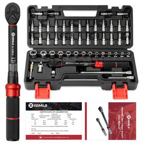 Xe02-260a-51 Xeimile 51pcs Bike Torque Wrench Set 1/4 Inch Drive 20-260 Lb/2.3-29.4nm Pound Cl