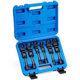 Zc160 Yisiniutuo 6 Pieces Flex-head Crows Foot Line Wrench Set 3/8 Inch Drive Injector Fuel S