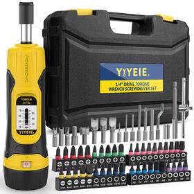 Y0032 Yiyeie 60pcs Torque Screwdriver Wrench Set 10-70 Inch Lb Pound Screwdriv