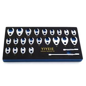 Y1003 Yiyeie 3/8 Inch Drive Crows Foot Wrench Set 24pcs Flare Nut Crowfoot Metric