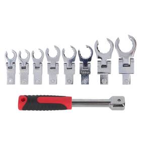 Yuecoom07zh1vgw92 Yuecoom Flex Head Flare Nut Wrench Set 9pcs 180 Metric Steel Brake Line Ratchet W