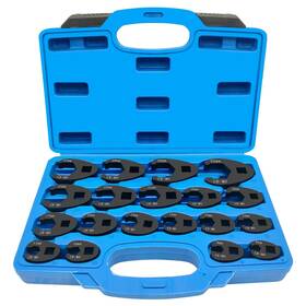 Zk176 Zktool 19pc 3/8 Inch And 1/2 Drive Jumbo Crowfoot Flare Nut Wrench Set