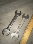 Vintage Hinsdale 3/4" And 25/32" Open End Chrome-vanadium-steel Wrenchs. Fixed Price $20.00.