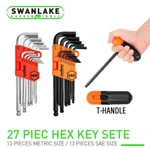 27PC Allen Hex Key Wrench Set Ball Point End Long Arm Sae/mm Folding Screwdriver. Fixed Price $16.99.