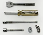 Armstrong 10-903 10-943 1/4" Drive Ratchet Wrench Set W/ Handle & Extensions. Fixed Price $75.00.