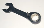 Proto JSCVM18S Mm Black Chrome Combo Stubby Reversible Ratcheting Wrench. Fixed Price $18.95.