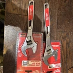MILWAUKEE(48-22-7412) & (48-22-7410)ADJUSTABLE Wrench Pack 12" New. Fixed Price $45.00.
