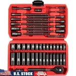 44PCS 1/4 Metric Impact Socket Set W/ Ratchet Extension Nut Driver New. Fixed Price $51.94.