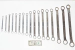Huge Snap-on 17PC Sae 10 Offset V-grip 3/8 1-5/8" Double Box Flank Wrench. Fixed Price $549.06.