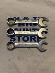 Mac Tools 12PT Sae Stubby Chrome Combination Wrench Set CS220, CS222, CS242. Fixed Price $52.50.