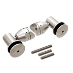 Crl RB50FPS Polished Stainless Double Arm Fixed Fitting Set For 1/2" Glass. Fixed Price $194.50.