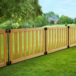 32IN H X 48IN (2 Panels) No Dig Newberry Wood Fence Kit, Perfect Small Do. Fixed Price $250.40.