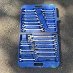 Westward 4YR25 Combo Wrench Set, 1/4-1-1/8IN, 7-24MM, 28PC Missing P13. Fixed Price $57.89.