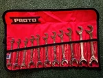 Proto J3100M 11 Pc Full Polish Metric Angle Open-end 15 , 60 Wrench Set -19MM. Fixed Price $300.00.