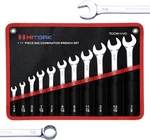 Hitork 11 Piece Combination Wrench Set With Roll Pouch, Sae Sizes (1/4" - Red. Fixed Price $32.99.