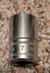 Snap On 17MM 12 Point 1/2 Inch Drive Shallow Swm 171. Fixed Price $7.00.
