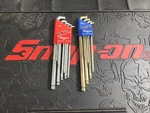 Snap-on Long-stubby Fractional And Metric Double Ball End Hex Wrenches Missing 2. Fixed Price $110.00.