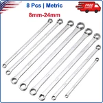 8 Pieces Long Double Box End Set Chrome Vanadium Steel Aviation Wrenches. Fixed Price $63.78.