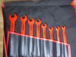 Knipex Tools - 8 Piece Open End Wrench Set, Sae, 1000V Insulated. Fixed Price $110.00.