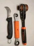 Vintage Lowell Ratchet X 1-1/8 3/4 Fargo Wrench GP-223 Buckingham Knife. Fixed Price $99.95.