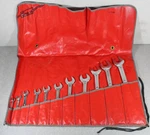 Vtg Snap On 11PC Double Open End Wrench Set VS810-VS3032 In C-116B Pouch. Fixed Price $280.00.