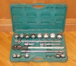 Jonnesway 3/4"-DRIVE Ratchet & Extensions 1-2" Flank Socket Set (sae 12PT). Fixed Price $199.95.