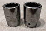 Lot Of Armstrong Usa 27MM 29MM Chrome Sockets 3/4" Drive Pt 40-127&40-129. Fixed Price $20.00.