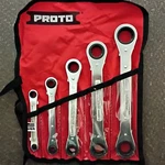 Proto Ratcheting Box Wrench Set 5PC Double Ended Steel J1195LO. Fixed Price $50.00.