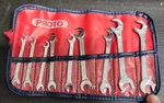 Proto Angle Open End Wrench Set, 9 Pcs, Sae. Fixed Price $80.00.