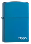 Zippo Windproof Sapphire Blue Lighter With Logo, 20446ZL, New Box. Fixed Price $23.92.