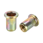 Uxcell M8 Carbon Steel Rivet Nuts Flat Head Insert Yellow Zinc Plated 10 Pcs. Fixed Price $12.44.