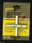 New General Tools 182 Sillcock Key Hose Bibb 4 Way Outside Faucet. Fixed Price $27.99.