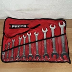 Proto Open End Wrench Set Sae Alloy Steel 10PC 1/4 1/8 Satin Finish Tool. Fixed Price $199.99.