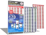 Economy Master Set 170 Chrome Foil Socket Labels - Metric Sae Torx 2 Sheets. Fixed Price $12.95.