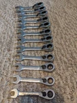 Blue Point BOERMS712 Piece Short Reversible Ratcheting Wrench Set 8-19MM. Fixed Price $250.00.