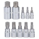 Puntas Bristol 10 Pc Triple Square Spline Bit Socket Set, With Cr V Steel, Po.... Fixed Price $33.28.