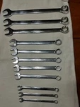 11PC Snap-on Point Sae Combo Wrench Set OSH711B. 2 Missing, Extra. 5/16"- 1". Fixed Price $444.95.