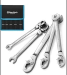 Duratech Ratcheting Flare Nut Wrench Set, Open End Metric, 5-PIEC.... Fixed Price $32.00.