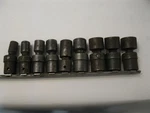 9 Pc Mac Tools Vup 1/2" Drive 6 Point Universal Sae Swivel Impact Socket Set. Fixed Price $145.00.