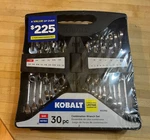 Kobalt 30 Pc Combination Wrench Set New Metric Sae- Last One Left. Fixed Price $49.00.