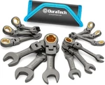 Duratech 12-PIECE Anti-slip Flex-head Ratcheting Wrench Set, Nickel Plated. Fixed Price $93.99.