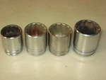 4-PC 1/2"-DR 12-PT Socket Set (1" Thru 1-1/4"), Polished Chrome By Blackhawk. Fixed Price $36.96.