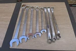 8 Combination, Box Offset Wrenches, 3/4"-1 1/4" Upland Forge,williams,lectrolite. Fixed Price $25.00.