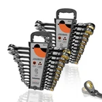 Suzume 24-PIECE Metric And Sae Flex Head Ratcheting Wrench Set 72 Teeth Cr-v .... Fixed Price $147.70.