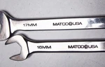Matco Metric Combination Wrenches 15MM 17MM Chrome Free Ship Usa. Fixed Price $29.95.